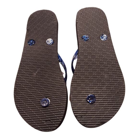 New England Patriot's Logo Team Spirit NFL Flip Flop Sandals Size Small - Picture 7 of 7